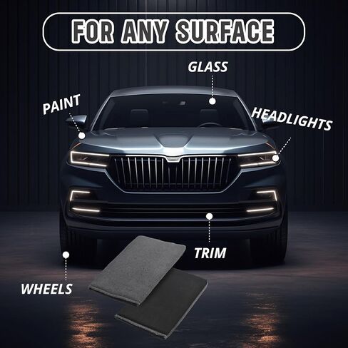 2 Pack Clay Mitt for Car Detailing Car Wash Mitt | Clay Bars Auto Detailing | Clay Bar Alternative for Car Detailing | Clay Towel Auto Detailing | Wash Mitts for Car Washing | Scratch-Free for Paint in Saudi Arabia