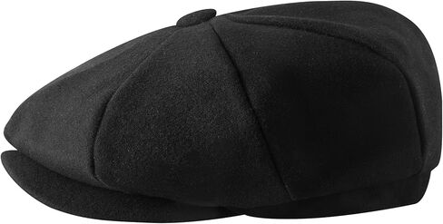 Lanzom Mens Newsboy Cap High Woolen Tweed Gatsby Hat Ivy Cabbie Flat Golf Cap Newsboy Cap in Kuwait