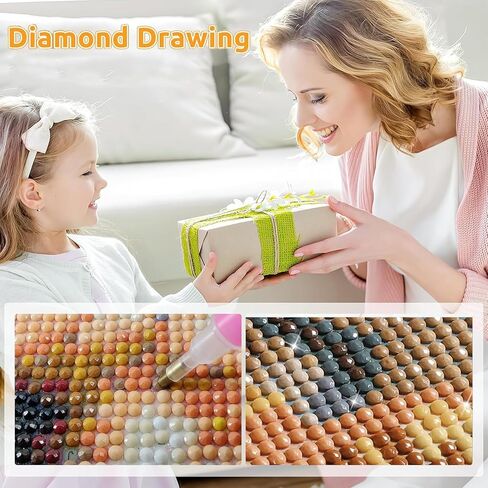 Biishow Diamond Art Kits for Adults Christmas Day - 30x40cm Diamond Art Painting Accessories Santa Claus Full Drill Round Rhinestone Cross Stitch Embroidery Canvas, Ideal for DIY Craft & Home Decor in Saudi Arabia