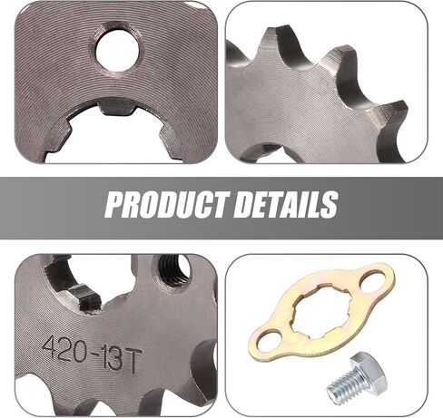 1 PC Motorcycle 420-13T Front Sprocket, 17mm Engine Small Sprocket with Lock Plate, Increase Torque Driving Wheel Accessories, Universal for Off-road Vehicles Motorcycles ATVs (Silver) in Saudi Arabia