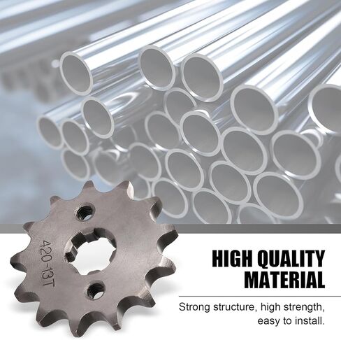1 PC Motorcycle 420-13T Front Sprocket, 17mm Engine Small Sprocket with Lock Plate, Increase Torque Driving Wheel Accessories, Universal for Off-road Vehicles Motorcycles ATVs (Silver) in Saudi Arabia