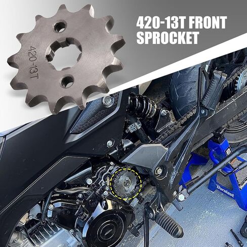 1 PC Motorcycle 420-13T Front Sprocket, 17mm Engine Small Sprocket with Lock Plate, Increase Torque Driving Wheel Accessories, Universal for Off-road Vehicles Motorcycles ATVs (Silver) in Saudi Arabia