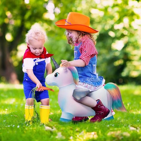 يو آند سي بلانيت حصان نطاط متعدد الألوان للأطفال الصغار، حيوانات نطاطة للأطفال الصغار، ألعاب نطاطة للحيوانات هدية لمدة 18 شهرًا وعمر سنتين و3 سنوات في الهواء الطلق في الأماكن المغلقة مع مضخة in Kuwait