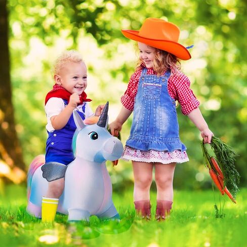 يو آند سي بلانيت حصان نطاط متعدد الألوان للأطفال الصغار، حيوانات نطاطة للأطفال الصغار، ألعاب نطاطة للحيوانات هدية لمدة 18 شهرًا وعمر سنتين و3 سنوات في الهواء الطلق في الأماكن المغلقة مع مضخة in Kuwait