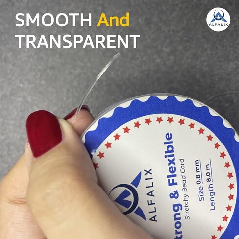 1mm x 100m Clear Elastic Bracelet String Strong & Stretchy Elastic String for Bracelets Bead Cord Elastic for Jewellery Making and Jewelry Making Clear String for Bracelet Making Supplies (1Pcs) in Saudi Arabia
