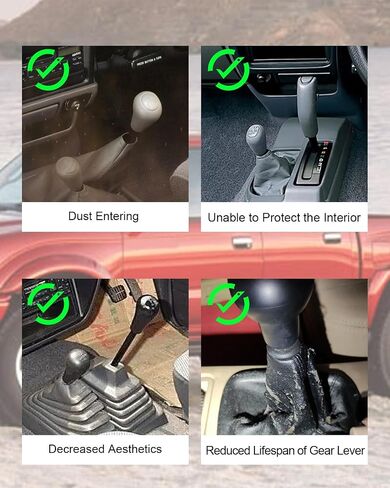 غطاء حذاء Shift من TIKSCIENCE مصنوع من الجلد الصناعي مناسب لسيارة Toyota Tacoma 4x4 1996-2004، غطاء غبار بأكمام ناقل الحركة اليدوي باللون الأسود in Saudi Arabia