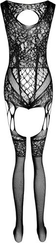 MakeMeChic Women's Fishnet Bodysuits Sexy Mesh Body Stocking One Piece Lingerie Pantyhose in Saudi Arabia
