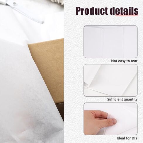 Shindel 600 ورقة مناديل بيضاء كبيرة الحجم، 20x30 بوصة كبيرة مناديل ورقية لحقائب الهدايا والملابس والمنسوجات وأكواب تغليف اللوازم المنزلية والتخزين المتحرك وحماية عناصر التعبئة والتغليف in Saudi Arabia