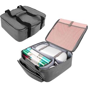 Carrying Case for Cricut Joy Xtra - Carrying Handles with Removable Baffles, Smart Cutting Machine with Pockets for Cricut Joy Extra Bundle Accessories, Dust Cover Organization Bag with Padded