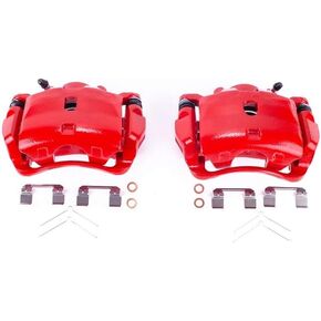 Power Stop Front S2916 Pair of High-Temp Red Powder Coated Calipers For Acura ILX 2013-2015, Honda CR-V 2005-2006, Honda Civic 2013-2015 [Model Specific]