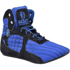 Beastpowergear Bodybuilding Weightlifting MMA Cross-Trainer & Wrestling Shoes Black/Blue
