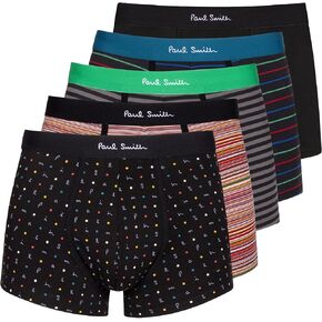 Paul Smith Men's Multi-stripe Organic-cotton Boxer Briefs Five Pack