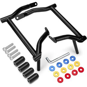 Saddlebag Guard Crash Bar Bracket for Harley Davidson Touring Street Glide Road Glide Road King Electra Glide Ultra Limited CVO Gloss Black Tip Over Saddle bag Protection Crash Bar 2009-2024