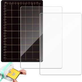 Threehoney 3 Pcs Die Pads Set 6'' x 9" Include Magnetic Shim with Card Size Grids and 2 Pcs Acrylic Cutting Pads for Die Cutting Machines Embossing Crafting Accessories