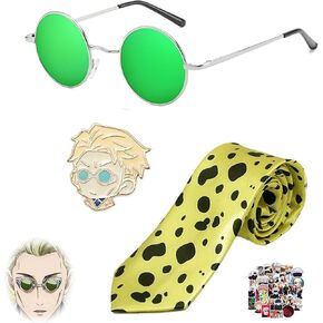 JinYu Kento Nanmii Cosplay Tie Glasses Pins & Stickers Anime Cosplay Prop for Fans
