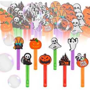 24 Pcs Halloween Mini Bubble Wands, Halloween Party Favors for Kids, Mini Bubble Wand for Halloween Party Supplies,Trick or Treat Goodie Bag Stuffer Fillers Halloween Treats Prizes