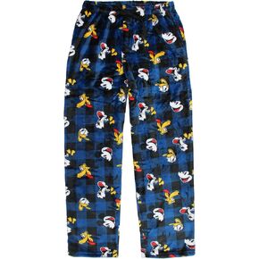 Mickey Mouse Pajama Pants Disney Mickey & Friends Men's Character Fleece Lounge Sleep Pajama Pants w Side Pockets