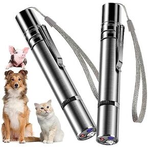 Antye 2PACK Laser Pointer for Cats, Dog Kitten Toy, Toys for Indoor Cats, Red Dot LED Light Pointer Interactive Toys for Indoor Dogs Cats, USB Charging, 7 Switchable Patterns