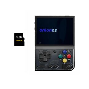 Marryoo MIYOO Mini Plus Onion OS 64GB TF Card Preinstalled Retro Portable Handheld 3.5inches IPS Screen Game Console Miyoo Mini+ Console Compatible with OnionOS System (Gray 64GB)