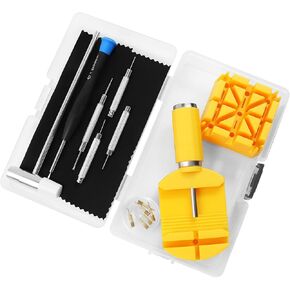 Ultimate Watch Link Removal kit - Adjustable Bracelet Repair & Resizing, Watch Band Remover, Screwdriver, Hammer, Pin Punch, Watch Back Remover - Includes Storage Box