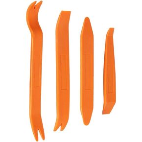 4pcs Auto Trim Removal Tool, Car Interior Door Audio Radio Panel Dashboard Strong Removal Kit (Orange)