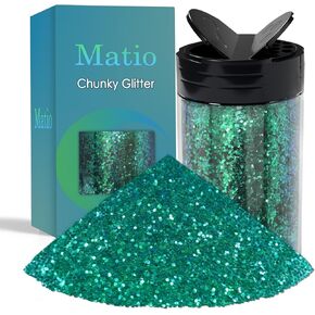 Matio Fine Glitter, 7.76oz/220g Mermaid White Glitter Craft Glitter Powder 1/64" Metallic Flakes Chips Iridescent Sequins Glitter for Epoxy Resin, DIY Tumblers Body Nail Arts, Candle, Festival Decor