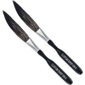 Custom Shop SW-0 Sword Pinstriper #0-2" Squirrel Hair and Nylon Wool (Pack of 2 SW-#0 Brushes) - High Performance Striping Brushes
