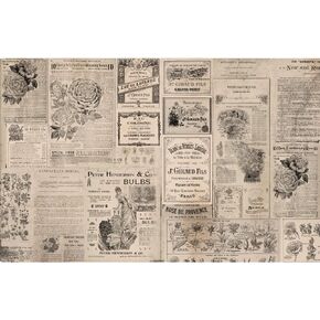 Redesign with Prima, Redesign Decoupage Decor Tissue Paper Newsprint,1 Sheet (19"x30") Redesign Tissue Decoupage Paper 655350654993