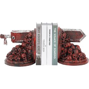 Dragon Bookends,Vintage Resin Berserk Anime Bookends Decorative,Furious Dragon Slayer Bookends for Children's Desk Fantasy Book Ends Candle Holder Desk Decoration