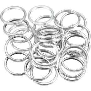 Motoforti Car Oil Drain Plug Gaskets, Engine Oil Crush Washer Seals, for Subaru BRZ 2013-2020, Aluminum, No.803916010, Silver Tone, 25 Pcs
