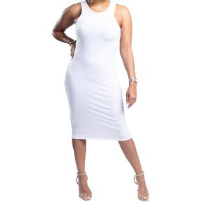 Nina Sleeveless Tank Dress, Casual Dresses for Women, Scoop Neckline Dress