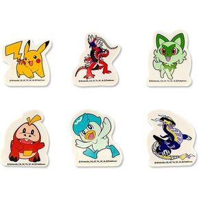 Pikachu Eraser Set, 6 Count, White