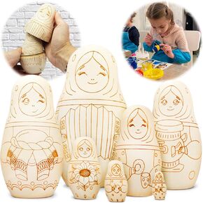 Matryoshka Unfinished Wood Crafts DIY Projects
