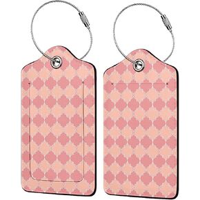 Cartoon Dogs Luggage Tags for Suitcases,2 Pack Luggage Tag, Leather Stainless Steel Loop Label Tag for Women Girl Travel Bag Suitcase