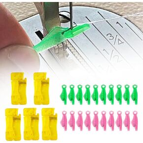 25Pcs Fish Mouth Sewing Machine Needle Threader, Automatic Needle Threader for Hand Sewing Sets with 5Pcs Automatic and 20Pcs Fish Type Plastic Quick Sewing Machine Loop Needle Threaders Tool for DIY
