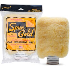 SM Arnold Spun Gold™ Professional Car Wash Mitt - Durable, Scratch-Resistant, 8" x 11", Lorene Synthetic Fibers | Ideal for Auto Detailing, Cleaning Supplies, Vehicle Care & Maintenance