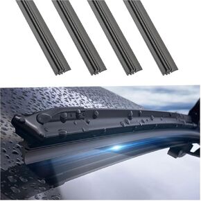 4PCS Wiper Blade Refill,26" Adjustable Size Windshield Wiper Refill for Front & Rear Automotive Replacement Windshield Wipers,Universal Car Accessories Rubber Wiper Blade Inserts