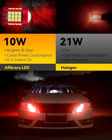 3156 3157 لمبة LED حمراء لمصابيح الفرامل الخلفية، 4114 3057 4157 3457 4057 لمبات LED 3030 SMD مع جهاز عرض عالي الدقة، ضوء خلفي للفرامل الخلفية للدراجات النارية والسيارات والشاحنات، حزمة من 2 in Saudi Arabia