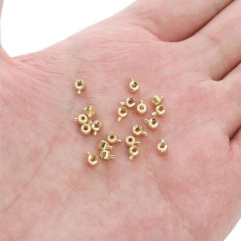 Platinum Plated Crimp Beads Non Tarnish 2.5mm 600pcs for Jewelry Making Findings in Saudi Arabia