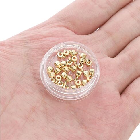 Platinum Plated Crimp Beads Non Tarnish 2.5mm 600pcs for Jewelry Making Findings in Saudi Arabia