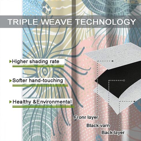 الصبي نافذة الستائر الغواصة نافذة الستائر اليخت نافذة العلاجات تحت الماء العالم واحة الستائر الحرارية للأطفال الفتيات طفل المراهقين غرفة النوم ديكور مجموعة 2 لوحات، 42x45 بوصة in Kuwait