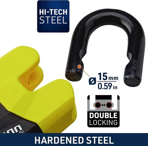 Urban Security U8K100 Motorcycle Chain Lock High Security Chain Lock Motorcycle Anti Theft Heavy Duty Motorcycle Lock, Cut Proof Chain and Cut Resistant Padlock, Cycle Lock Chain SRA Approved, 100cm in Saudi Arabia