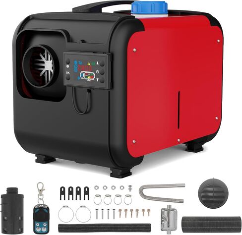 8KW Diesel Heater All in One, Portable Diesel Heater with Remote Control and LCD Display, 12V Diesel Air Heater Fast Heating and Low Noise, Parking Heater for RV Truck Camper Van Boat Tent and Indoor in Saudi Arabia