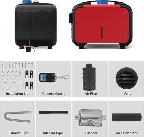 8KW Diesel Heater All in One, Portable Diesel Heater with Remote Control and LCD Display, 12V Diesel Air Heater Fast Heating and Low Noise, Parking Heater for RV Truck Camper Van Boat Tent and Indoor in Saudi Arabia