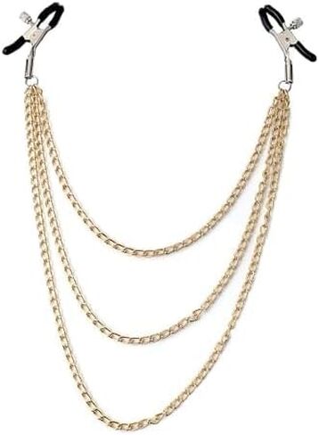Nipple Clamps with Body Chain for Women Adjustable Pressure Nipple Clips Non-Piercing Body Chain Jewelry for Women Men Faux Body Jewelry in Kuwait
