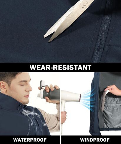 Mens Vests Outerwear Removable Hood Windproof Golf Vests for Men Softshell Sleeveless Jacket Men with 6 Pockets in Saudi Arabia