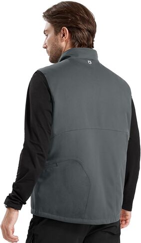 FREE SOLDIER Men's Warm Golf Vest Outerwear Windproof Reversible Puffer Vest Sleeveless Jacket for Casual Hiking Travel in Kuwait