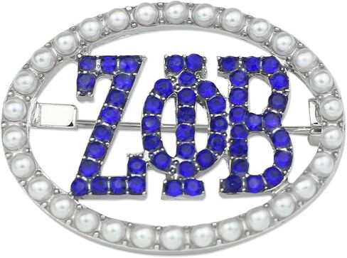 Pearl ZPB Brooch Pin for Women Greek Sorority Gift ZPB Paraphernalia Jewelry Rhinestone Sorority Brooch 1920 Finer Women Gift in Saudi Arabia