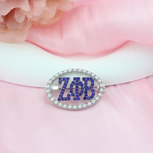 Pearl ZPB Brooch Pin for Women Greek Sorority Gift ZPB Paraphernalia Jewelry Rhinestone Sorority Brooch 1920 Finer Women Gift in Saudi Arabia