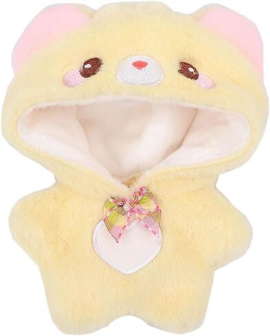 niannyyhouse 10cm Plush Doll Clothes Loose Onesies Penguin Rabbit Bear Fox Pig Bodysuit Doll Dress Up (Pink) in Saudi Arabia
